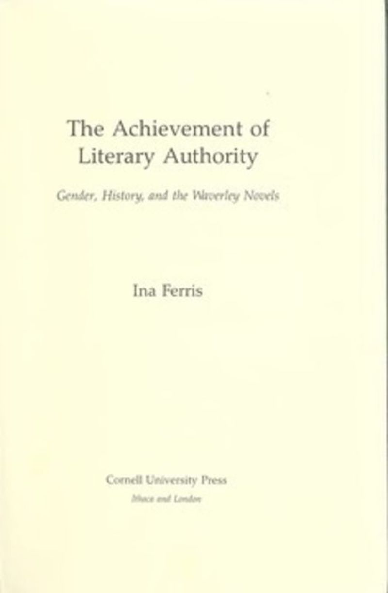 book: The Achievement of Literary Authority