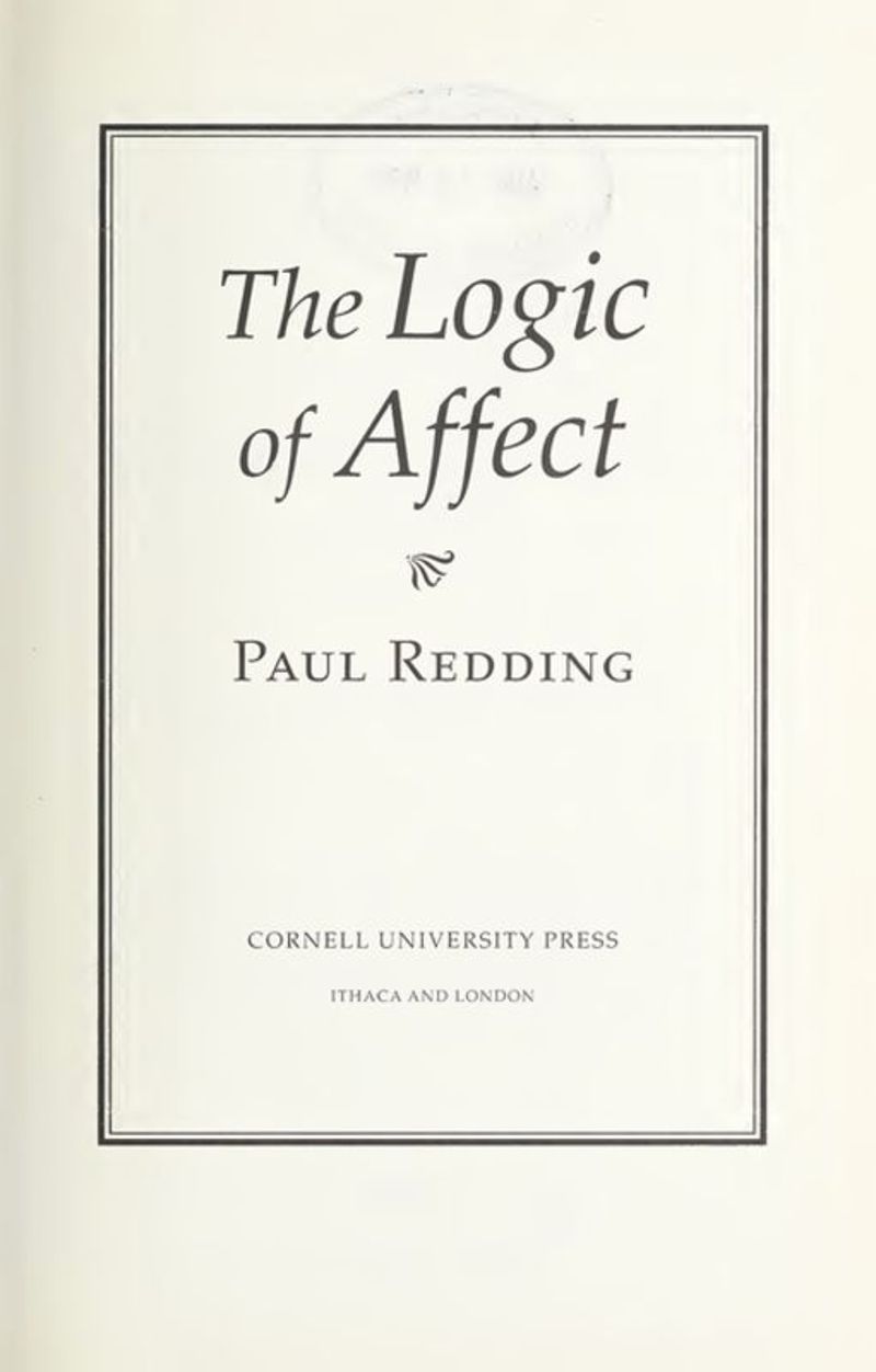 book: The Logic of Affect