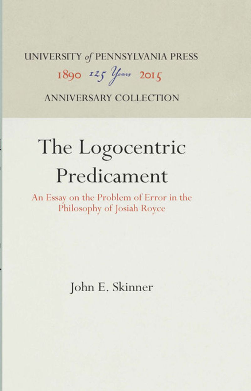book: The Logocentric Predicament