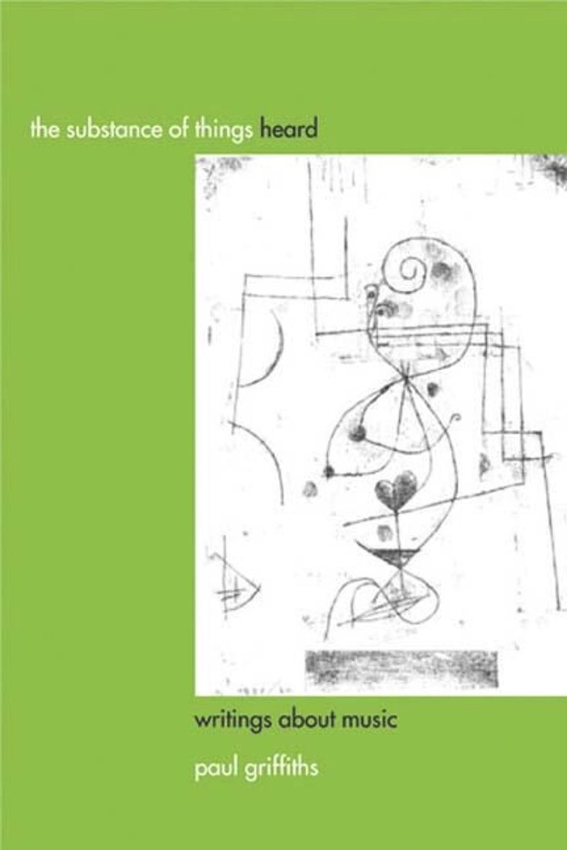 book: The Substance of Things Heard