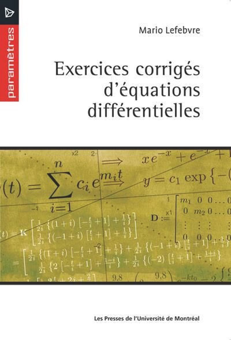 book: Exercices corrigés d'équations différentielles