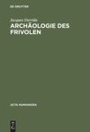 book: Archäologie des Frivolen