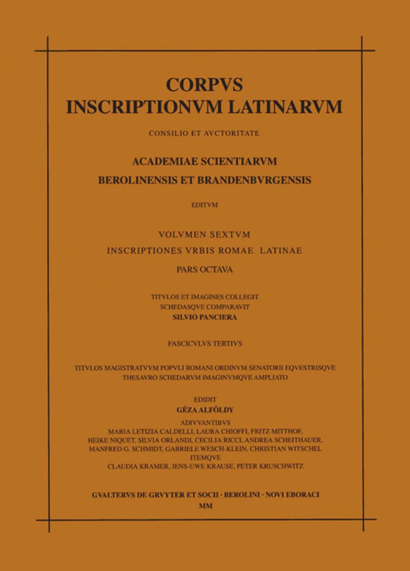 book: Fasc 3 Titulos magistratuum populi Romani ordinum senatorii equestrisque thesauro schedarum imagiumque ampliato