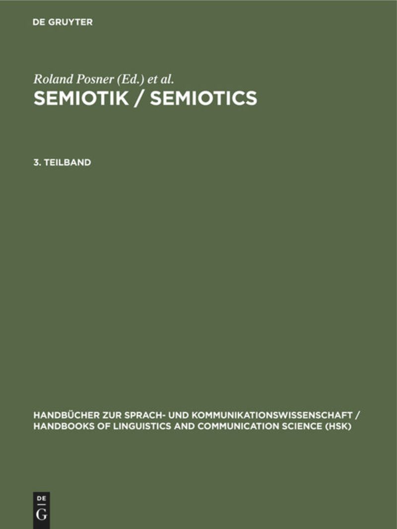 book: 3. Teilband Semiotik 3.Teilband
