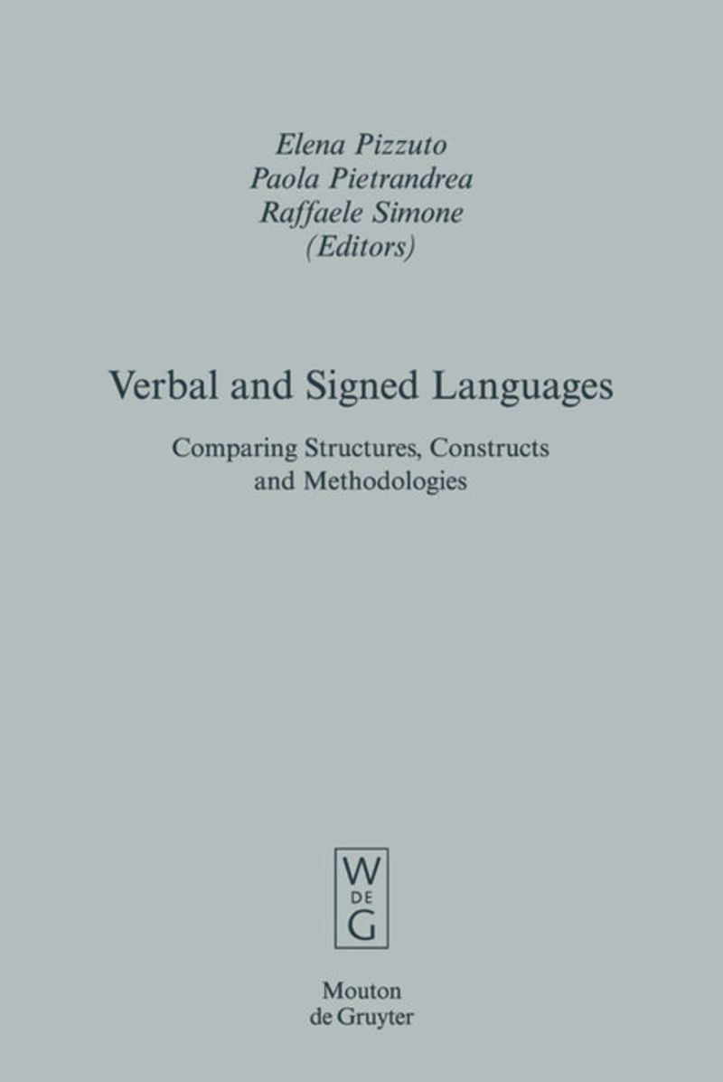 book: Verbal and Signed Languages