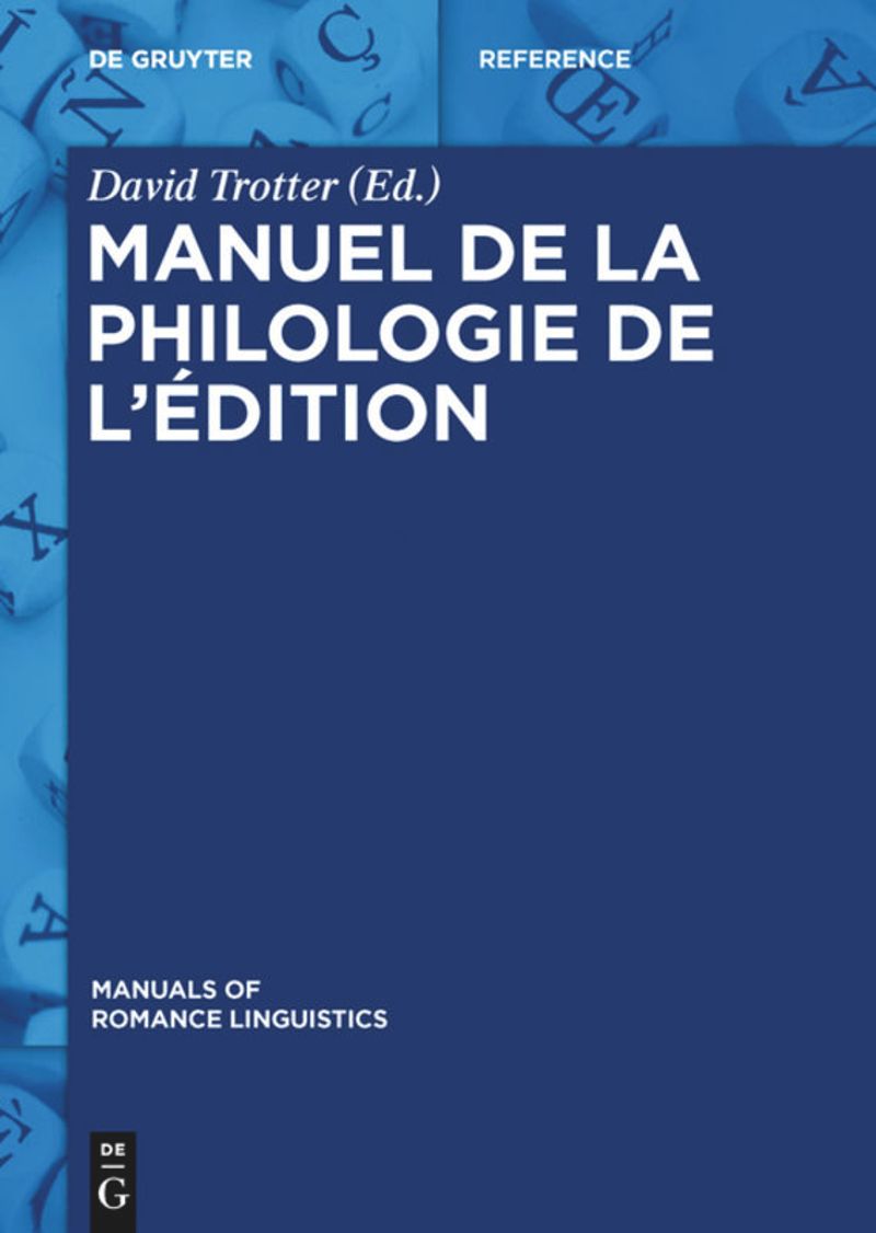 book: Manuel de la philologie de l’édition