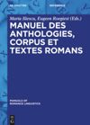 book: Manuel des anthologies, corpus et textes romans