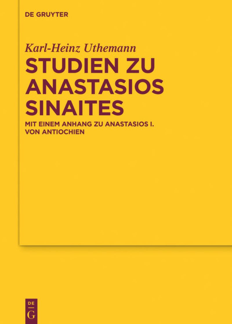 book: Studien zu Anastasios Sinaites