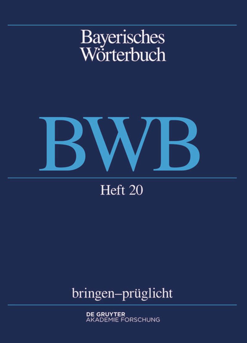 book: Band 3/Heft 20 bringen – prüglicht