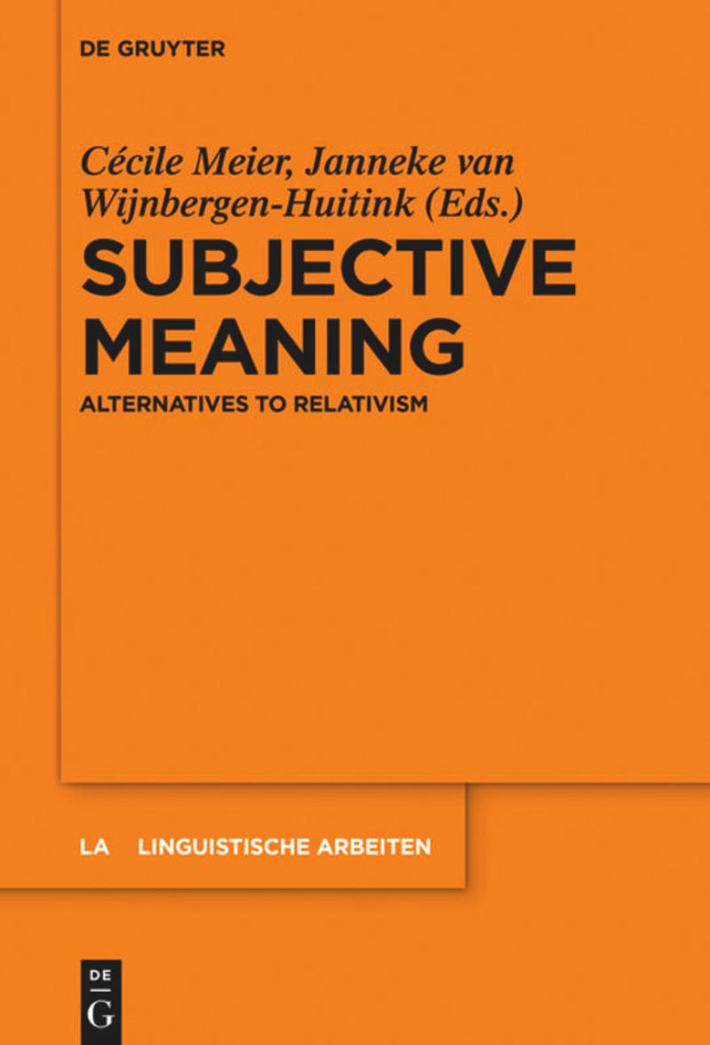 book: Subjective Meaning