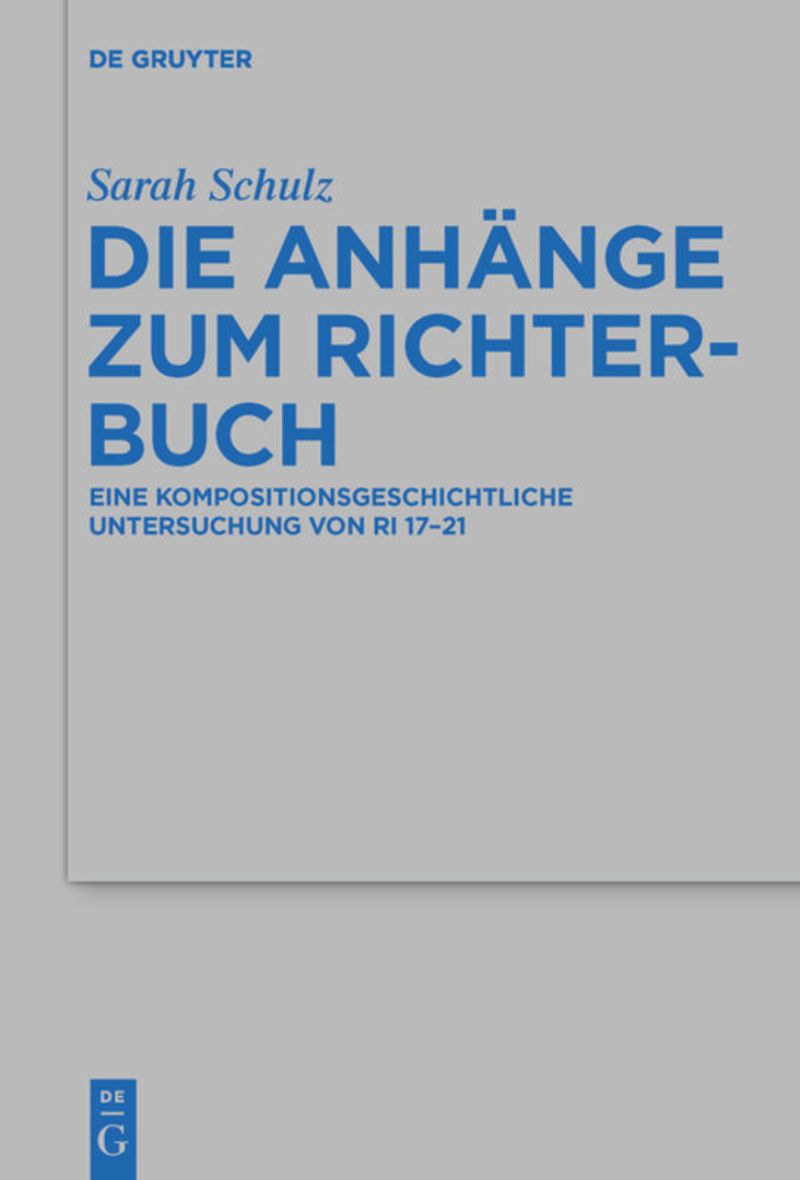 book: Die Anhänge zum Richterbuch