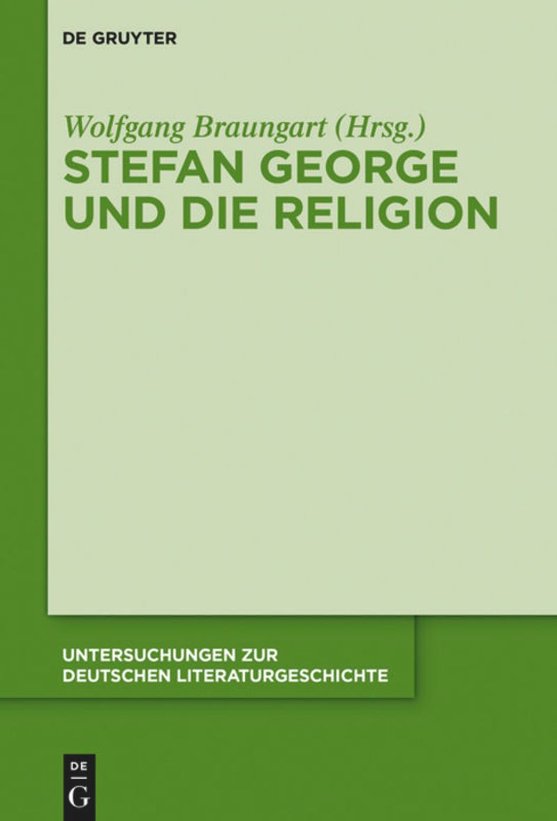 book: Stefan George und die Religion