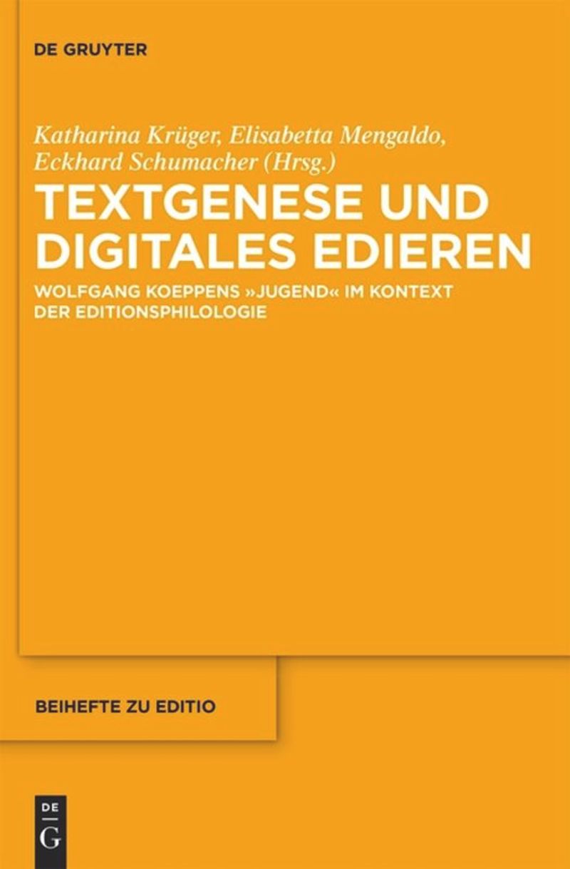 book: Textgenese und digitales Edieren