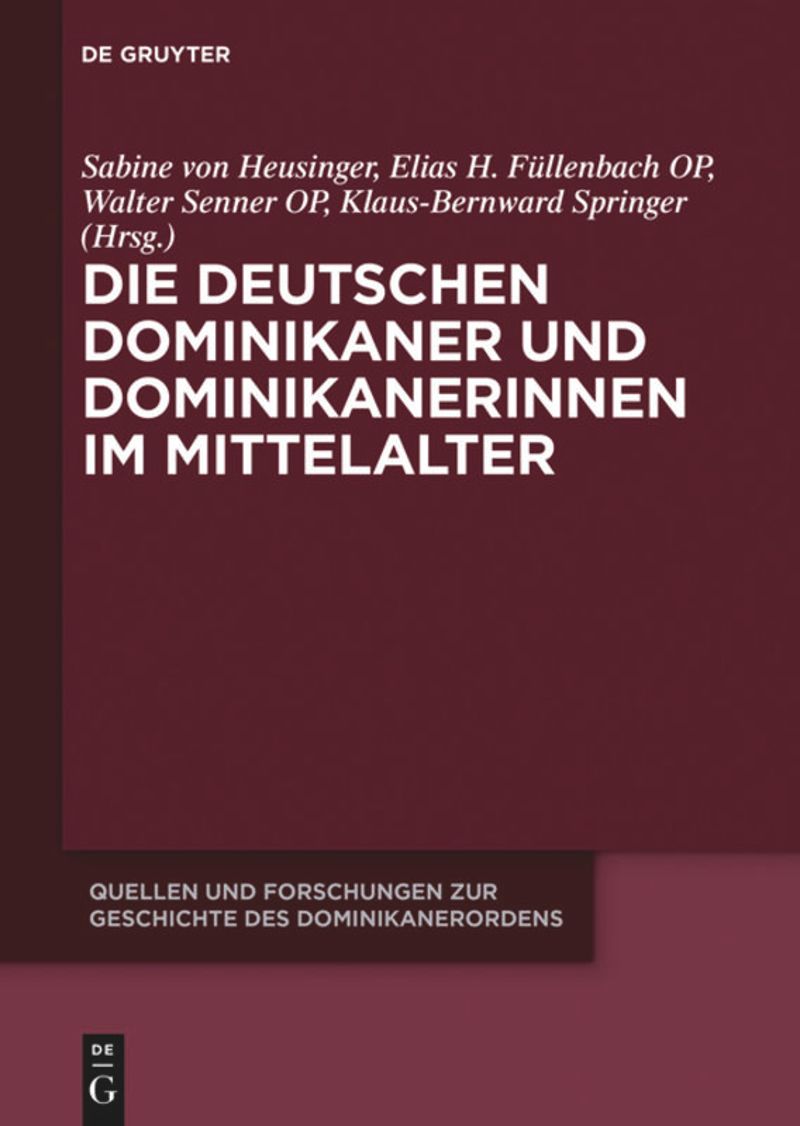 book: Die deutschen Dominikaner und Dominikanerinnen im Mittelalter