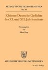book: Kleinere Deutsche Gedichte des XI. und XII. Jahrhunderts