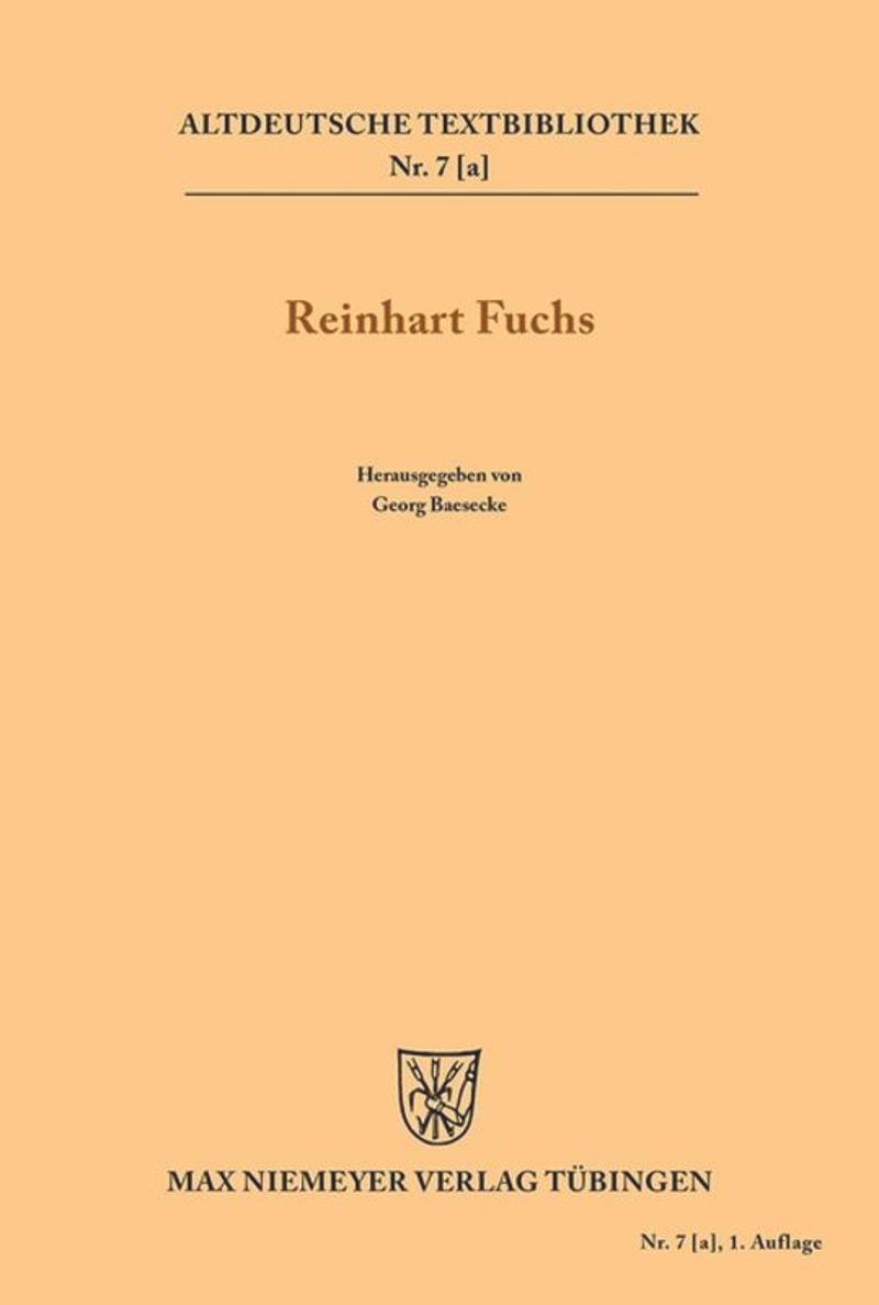 book: Heinrichs des Glichezares Reinhart Fuchs