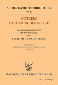 book: Notkers des Deutschen Werke