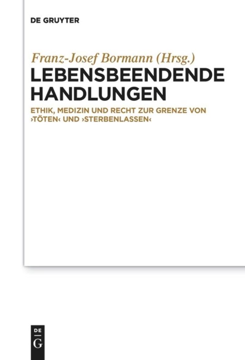 book: Lebensbeendende Handlungen