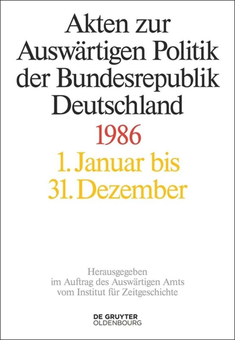 book: Akten zur Auswärtigen Politik der Bundesrepublik Deutschland 1986