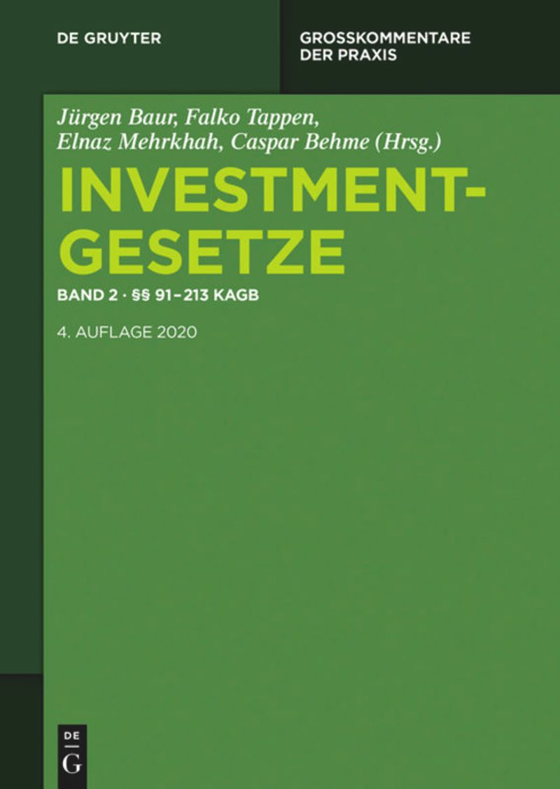 book: Band 2 §§ 91 - 213 KAGB
