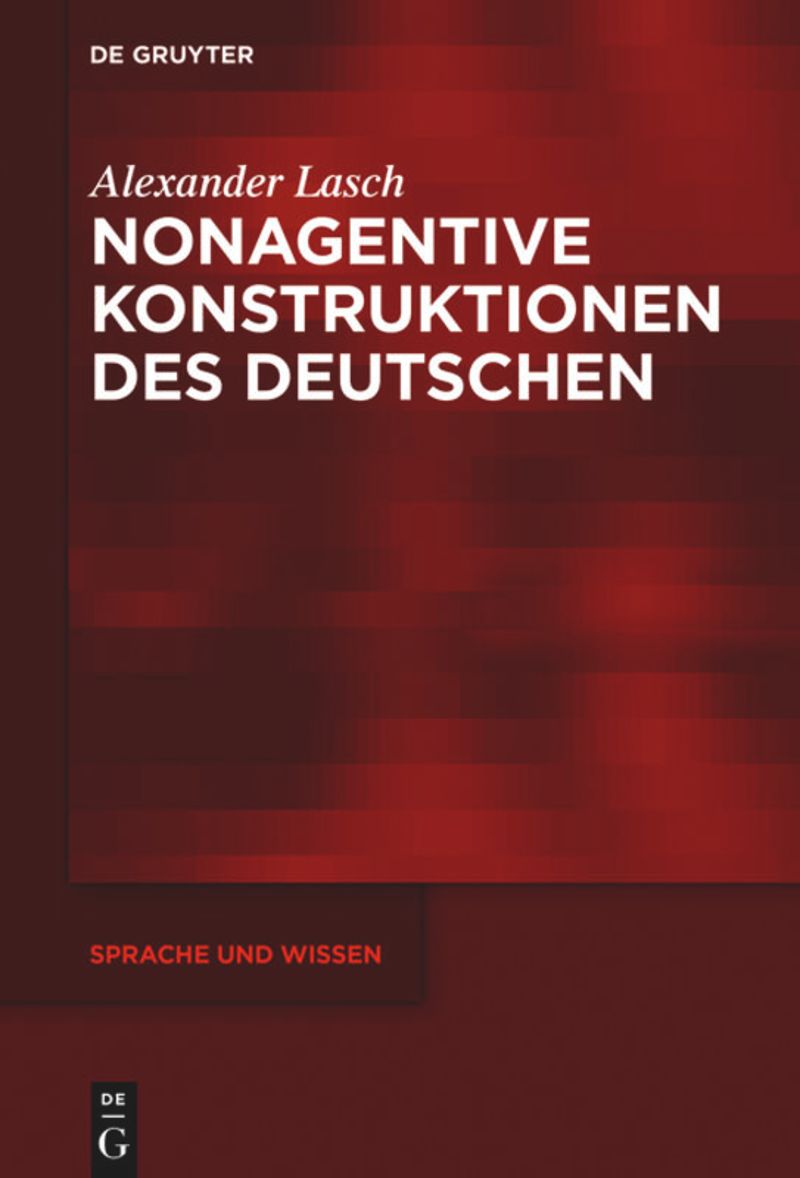 book: Nonagentive Konstruktionen des Deutschen