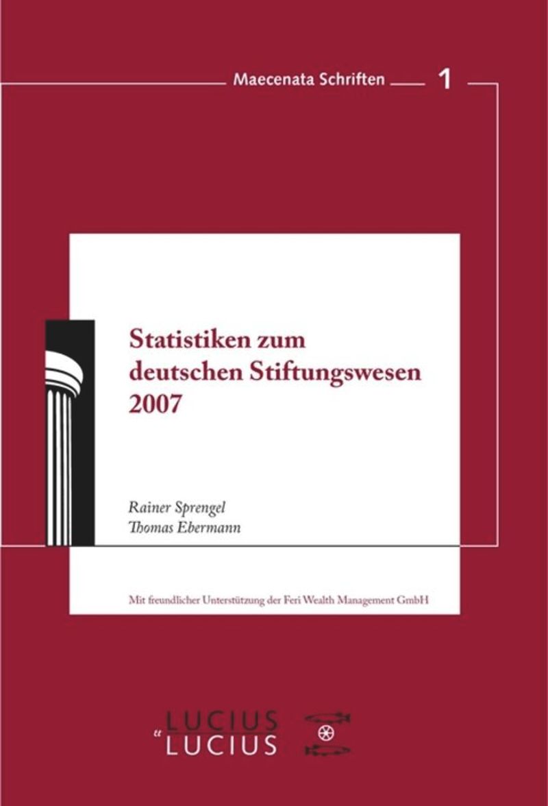 book: Statistiken zum Deutschen Stiftungswesen 2007