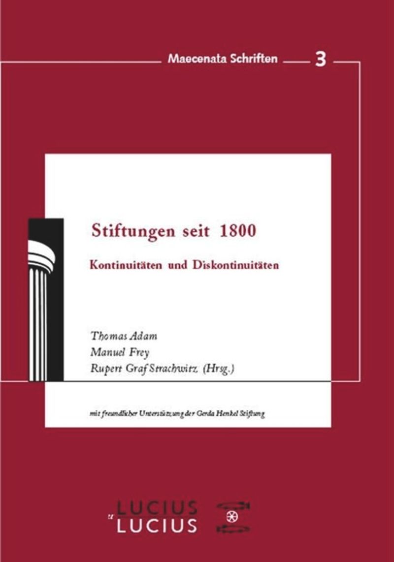 book: Stiftungen seit 1800