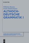book: Althochdeutsche Grammatik I