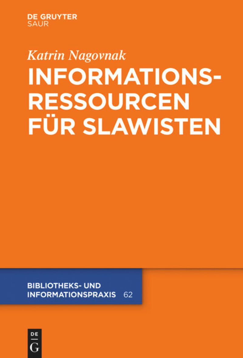 book: Informationsressourcen für Slawisten