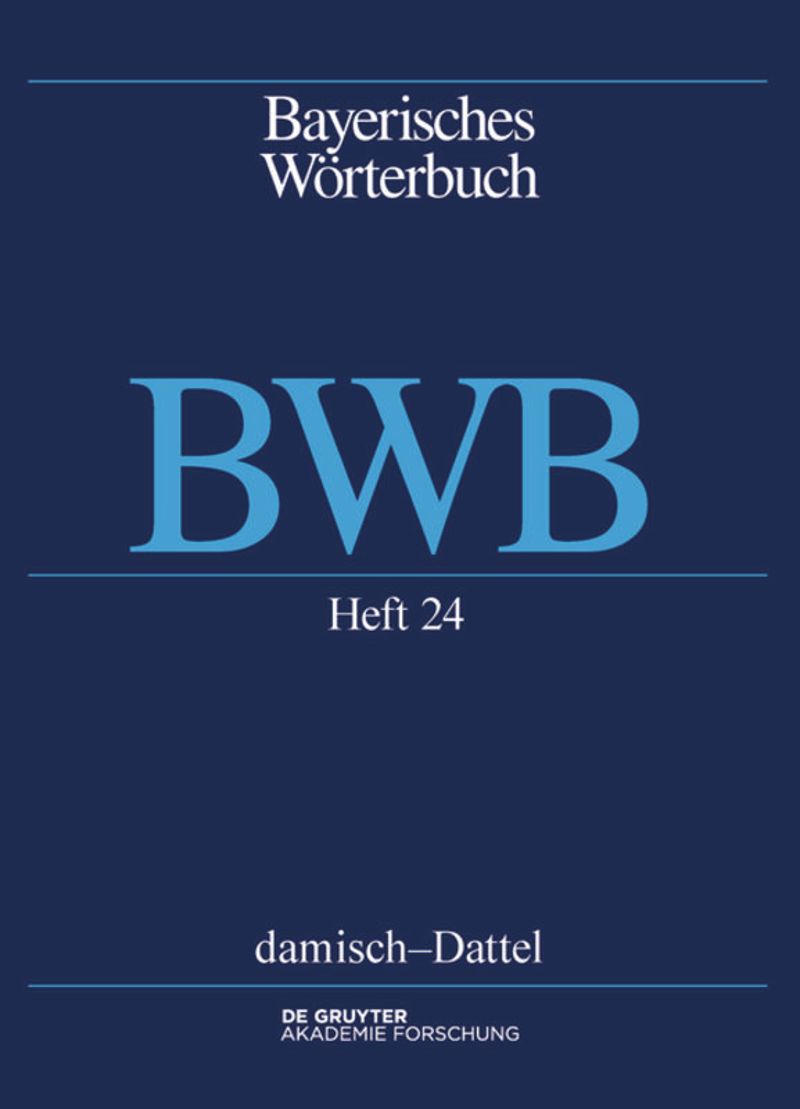 book: Band 3/Heft 24 damisch – Dattel