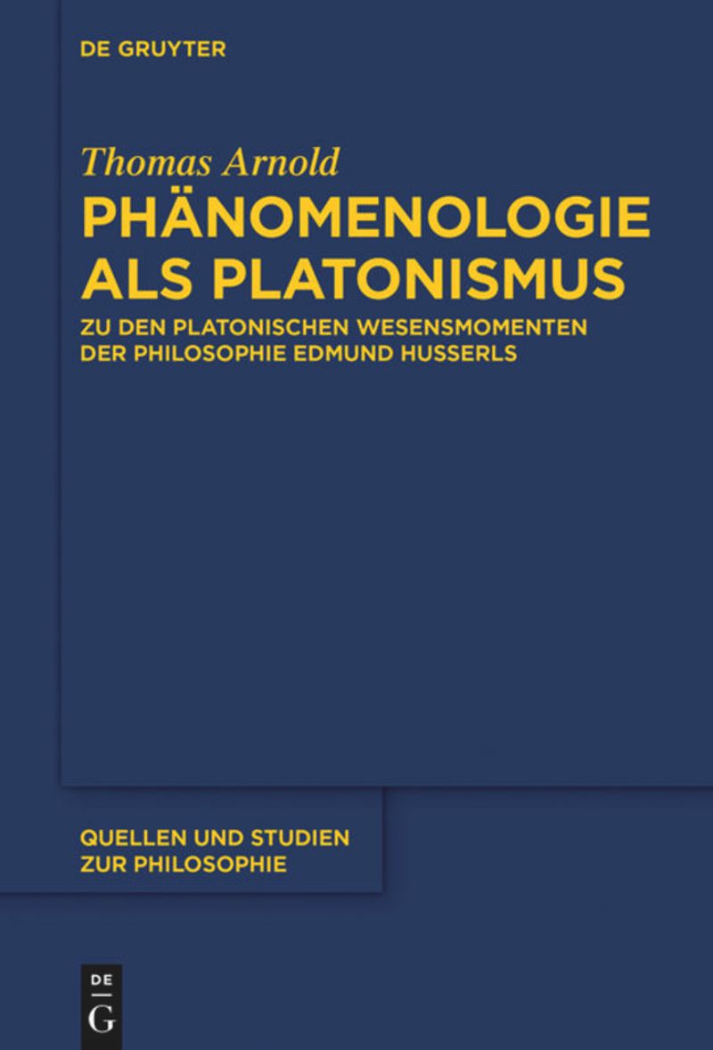 book: Phänomenologie als Platonismus