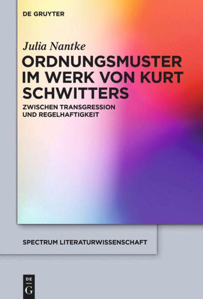 book: Ordnungsmuster im Werk von Kurt Schwitters