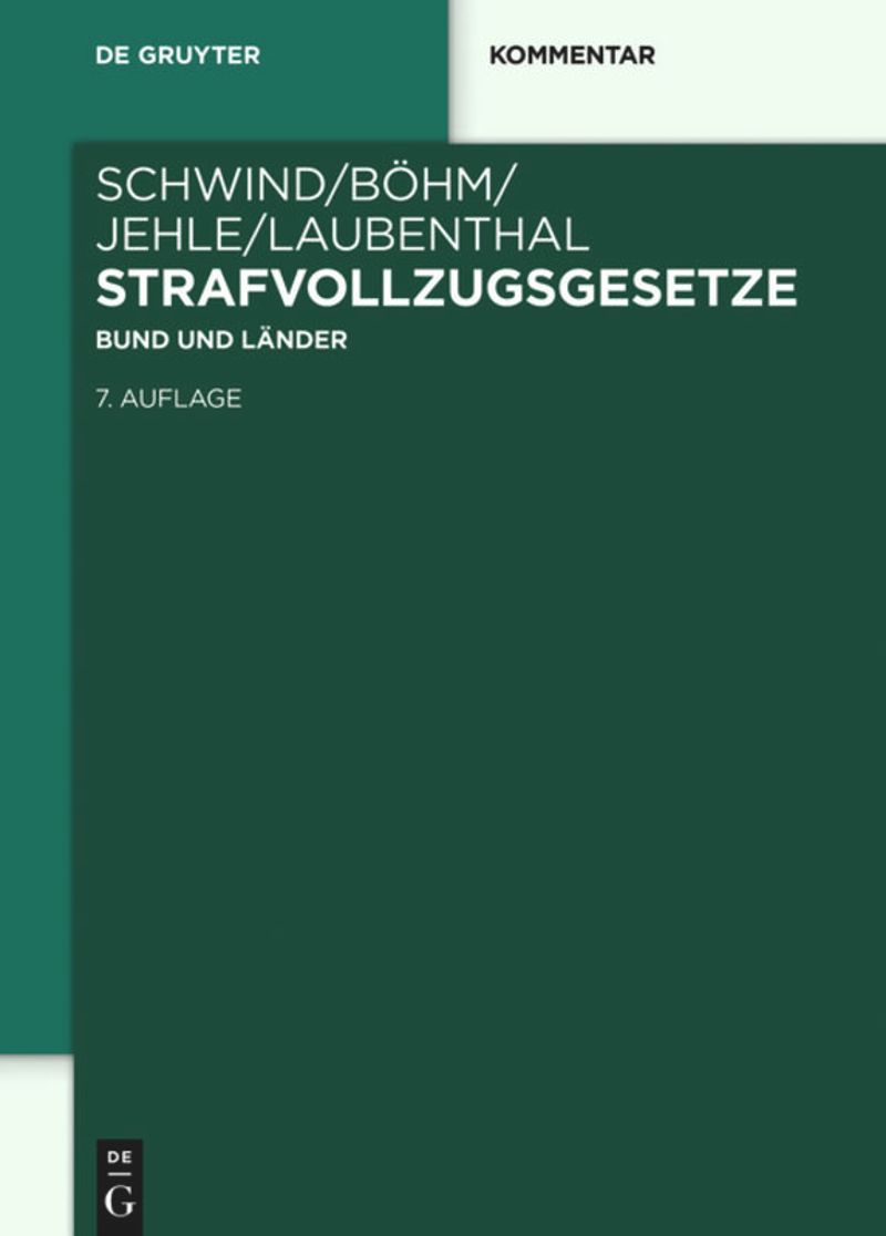 book: Strafvollzugsgesetze