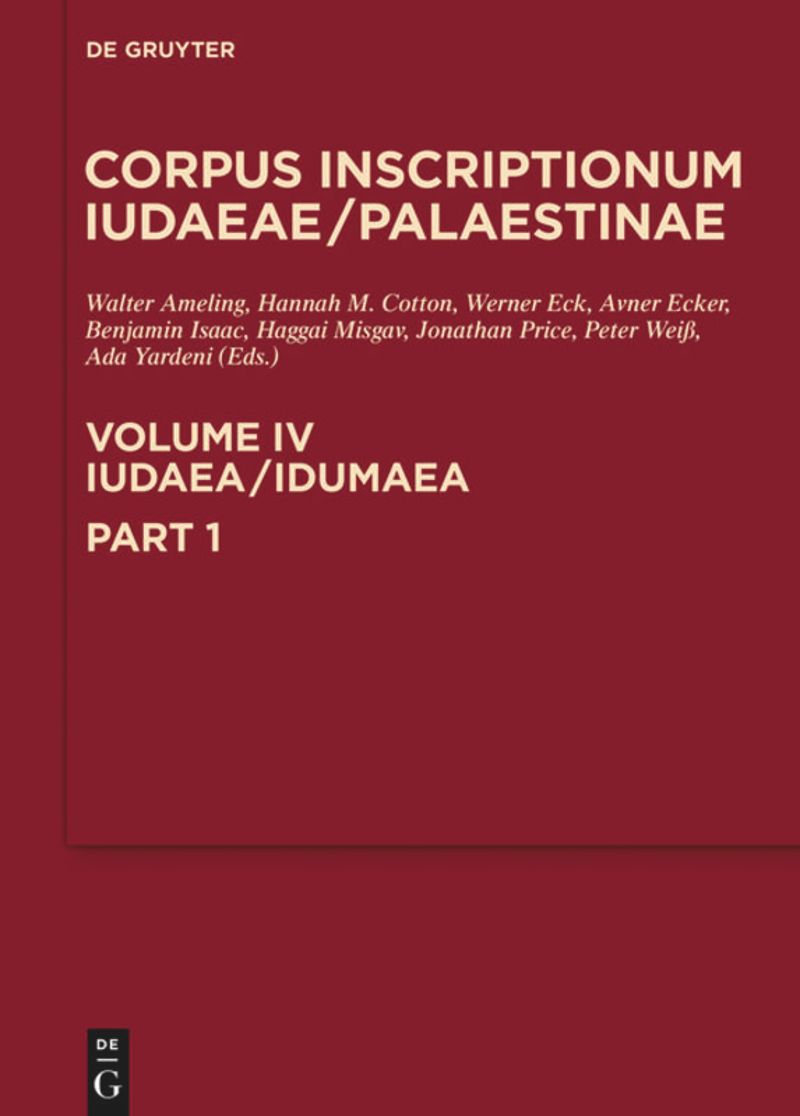book: Volume 4/Part 1 Iudaea / Idumaea: 2649-3324