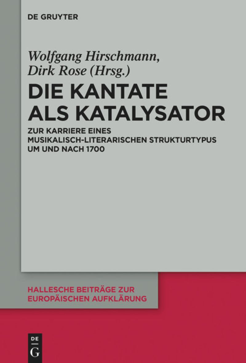 book: Die Kantate als Katalysator