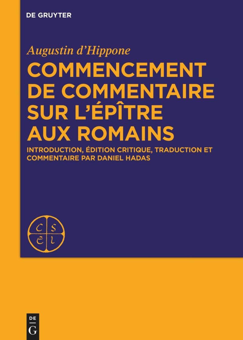 book: Commencement de commentaire sur l’épître aux Romains
