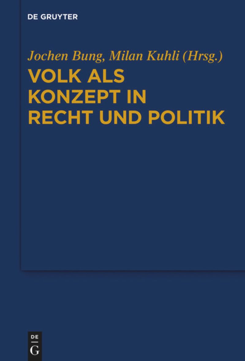 book: Volk als Konzept in Recht und Politik