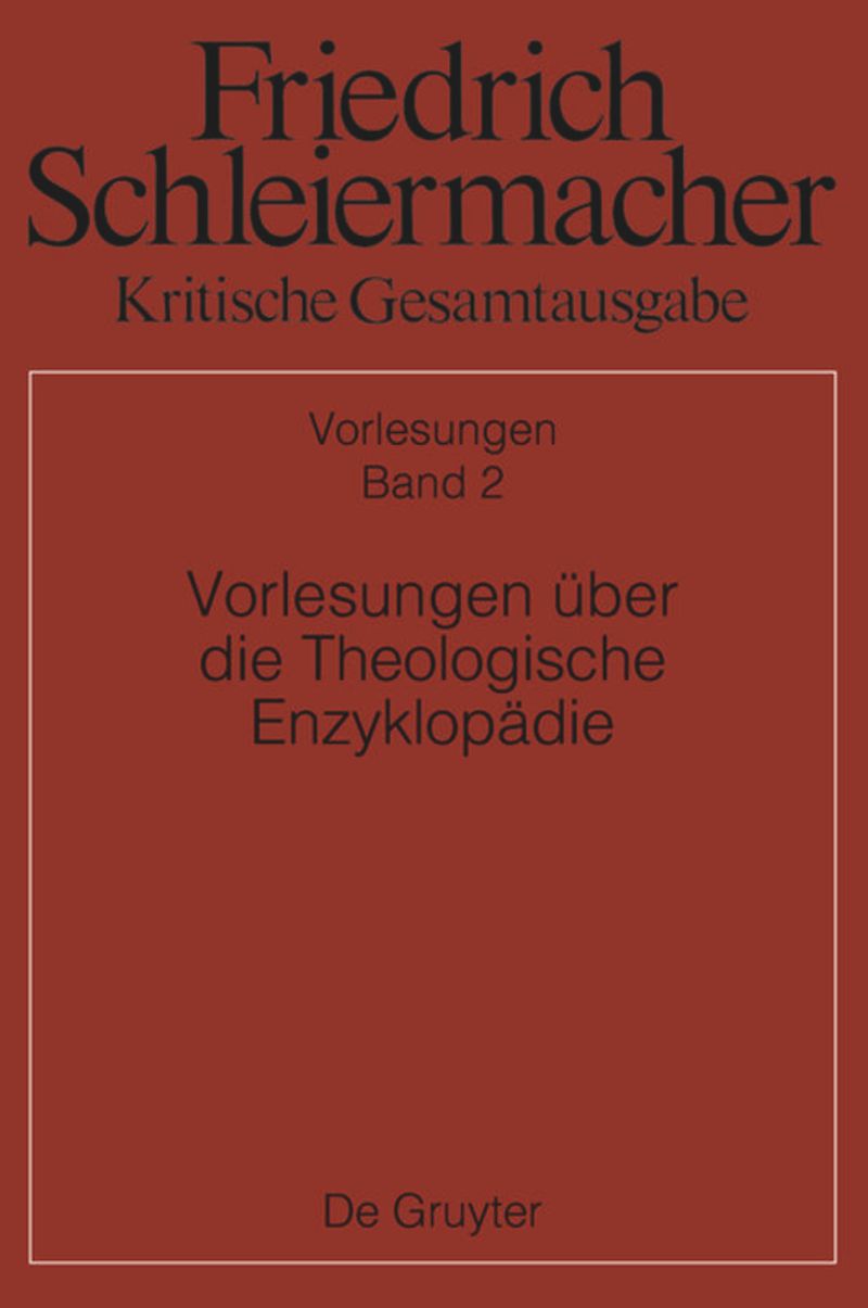 book: Band 2 Vorlesungen über die Theologische Enzyklopädie