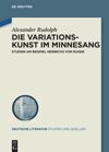 book: Die Variationskunst im Minnesang