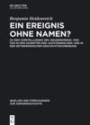book: Ein Ereignis ohne Namen?