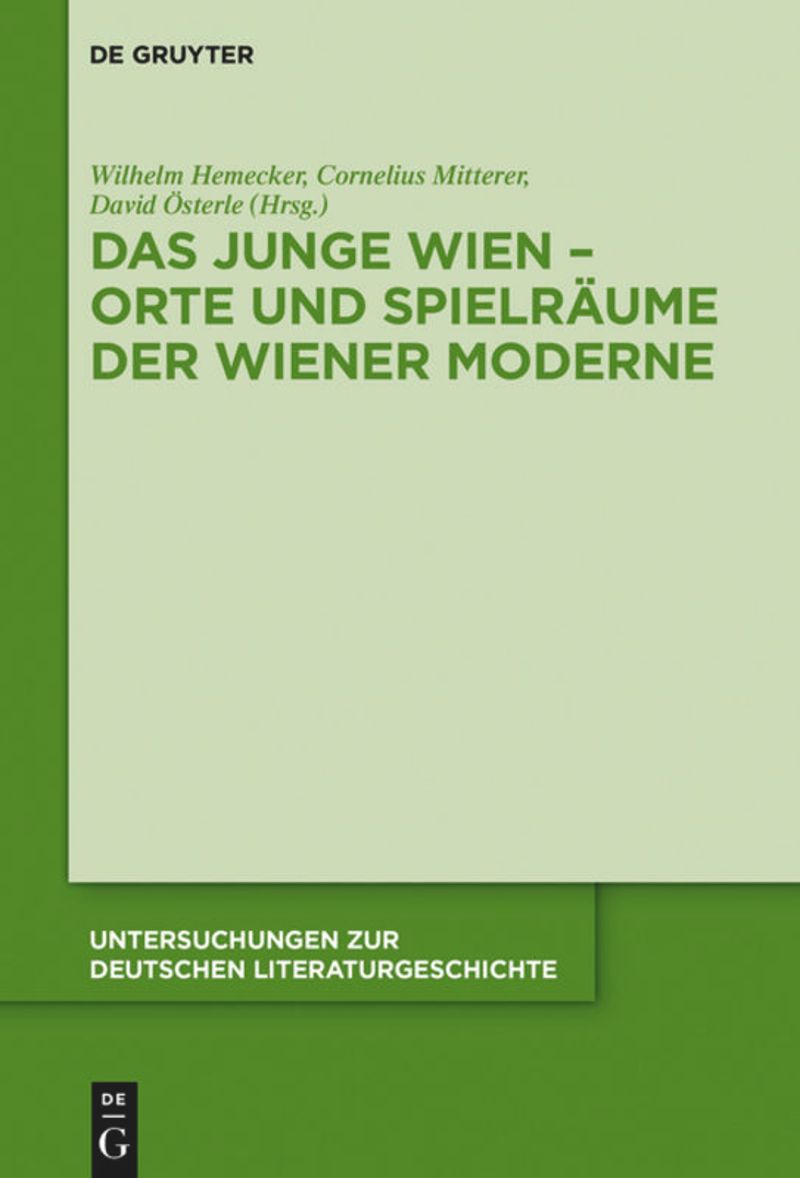 book: Das Junge Wien – Orte und Spielräume der Wiener Moderne