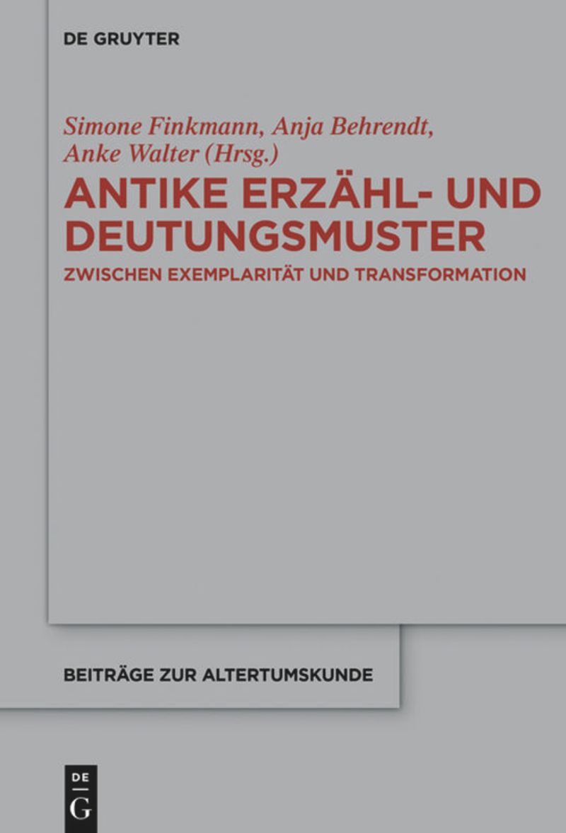 book: Antike Erzähl- und Deutungsmuster