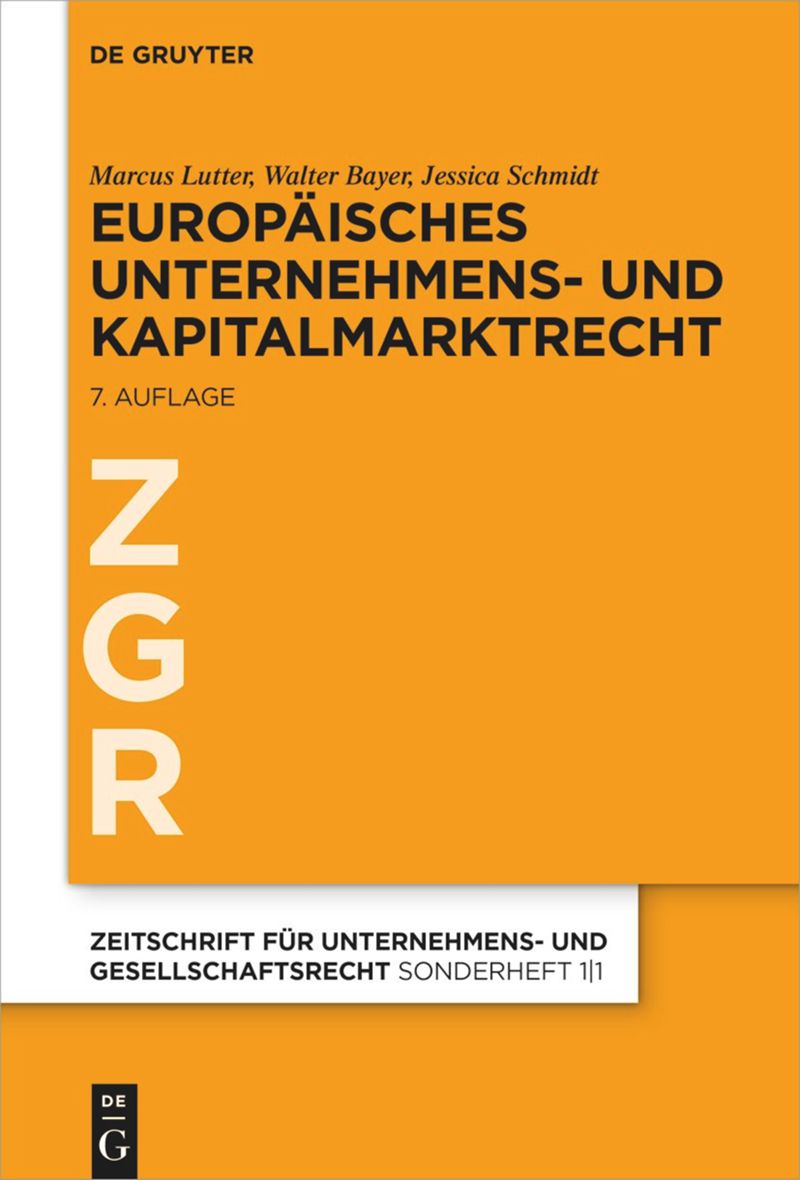book: Europäisches Unternehmens- und Kapitalmarktrecht