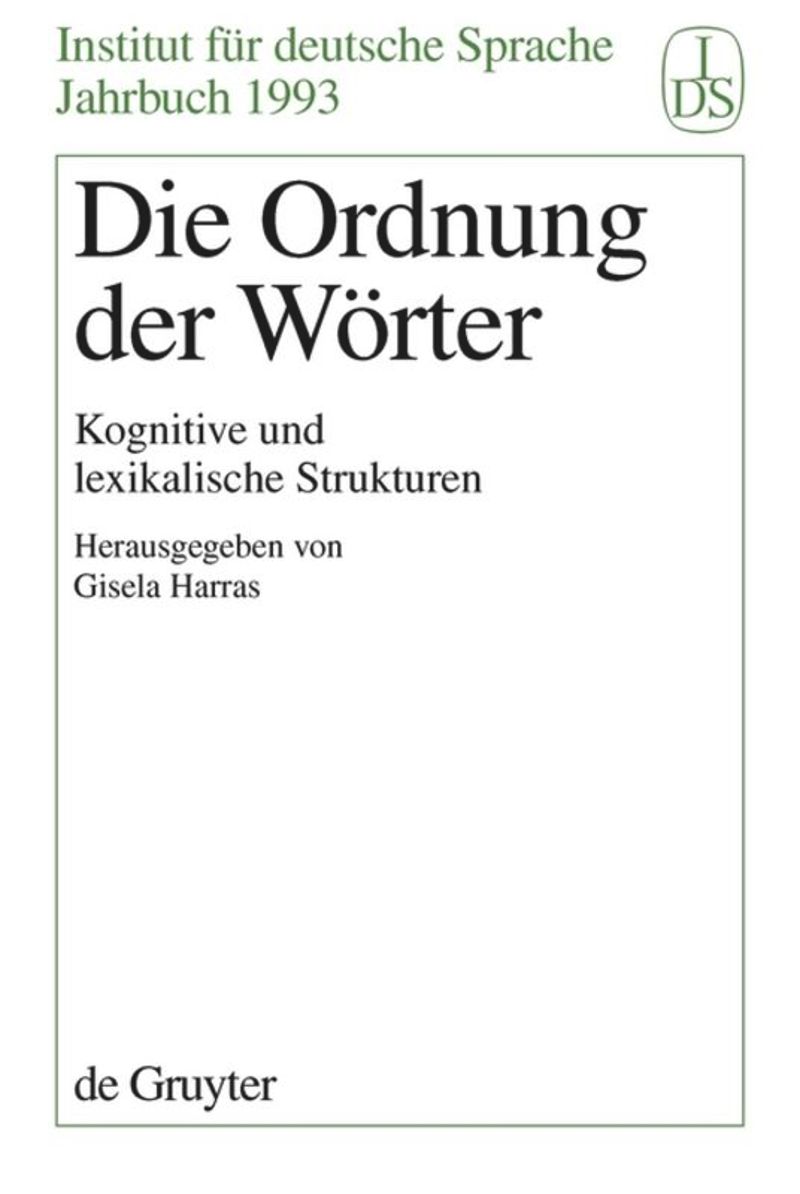 book: Die Ordnung der Wörter