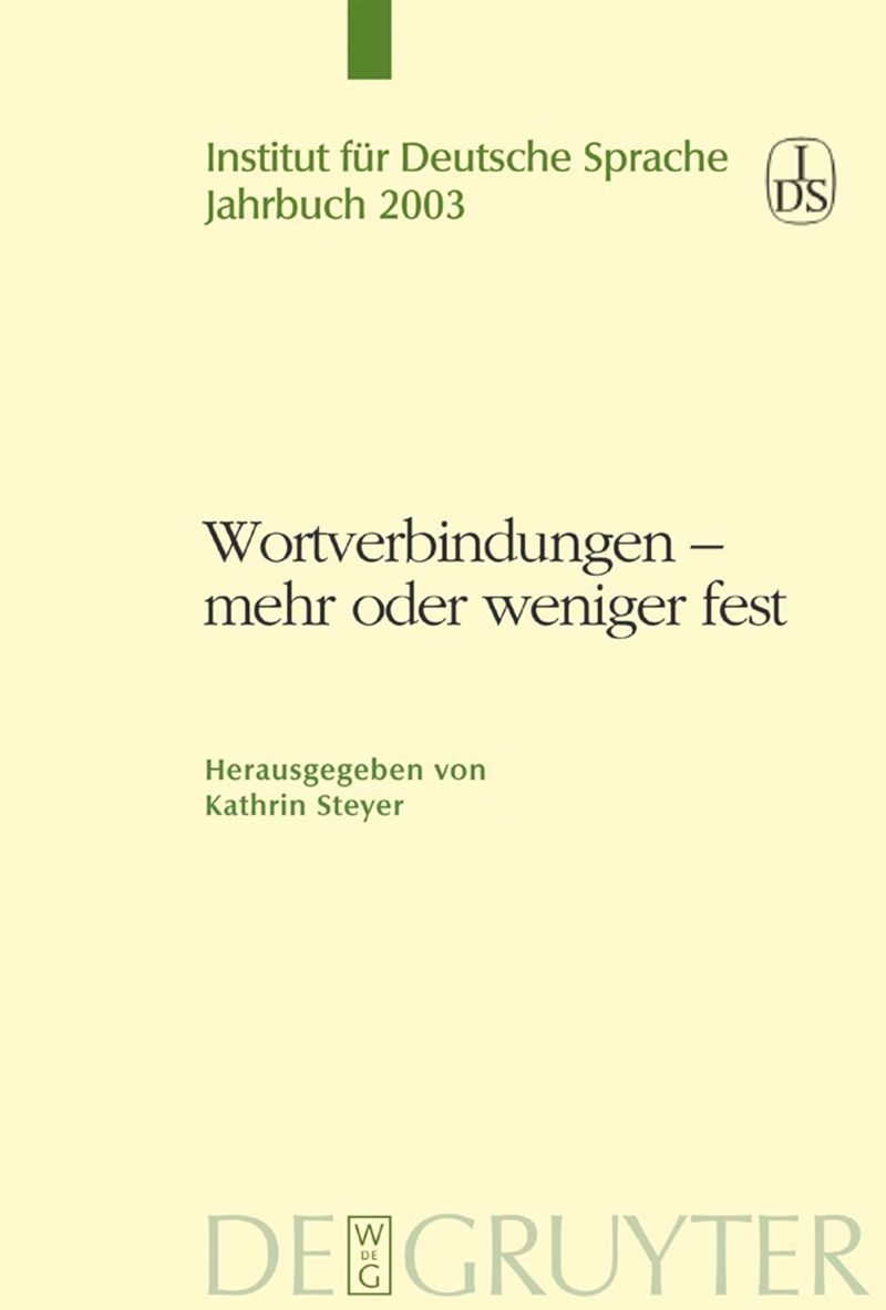 book: Wortverbindungen - mehr oder weniger fest