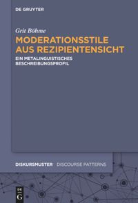 book: Moderationsstile aus Rezipientensicht