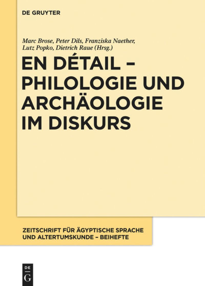 book: En détail – Philologie und Archäologie im Diskurs