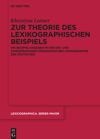 book: Zur Theorie des lexikographischen Beispiels
