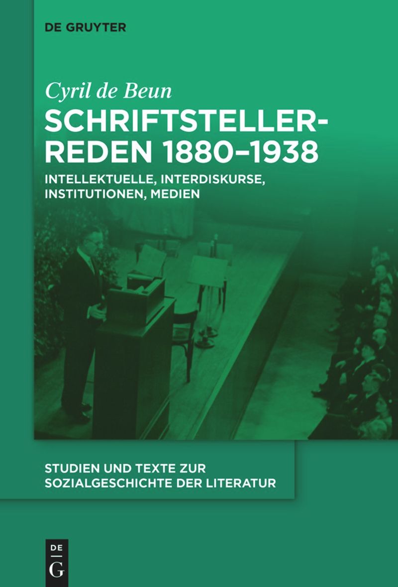 book: Schriftstellerreden 1880–1938