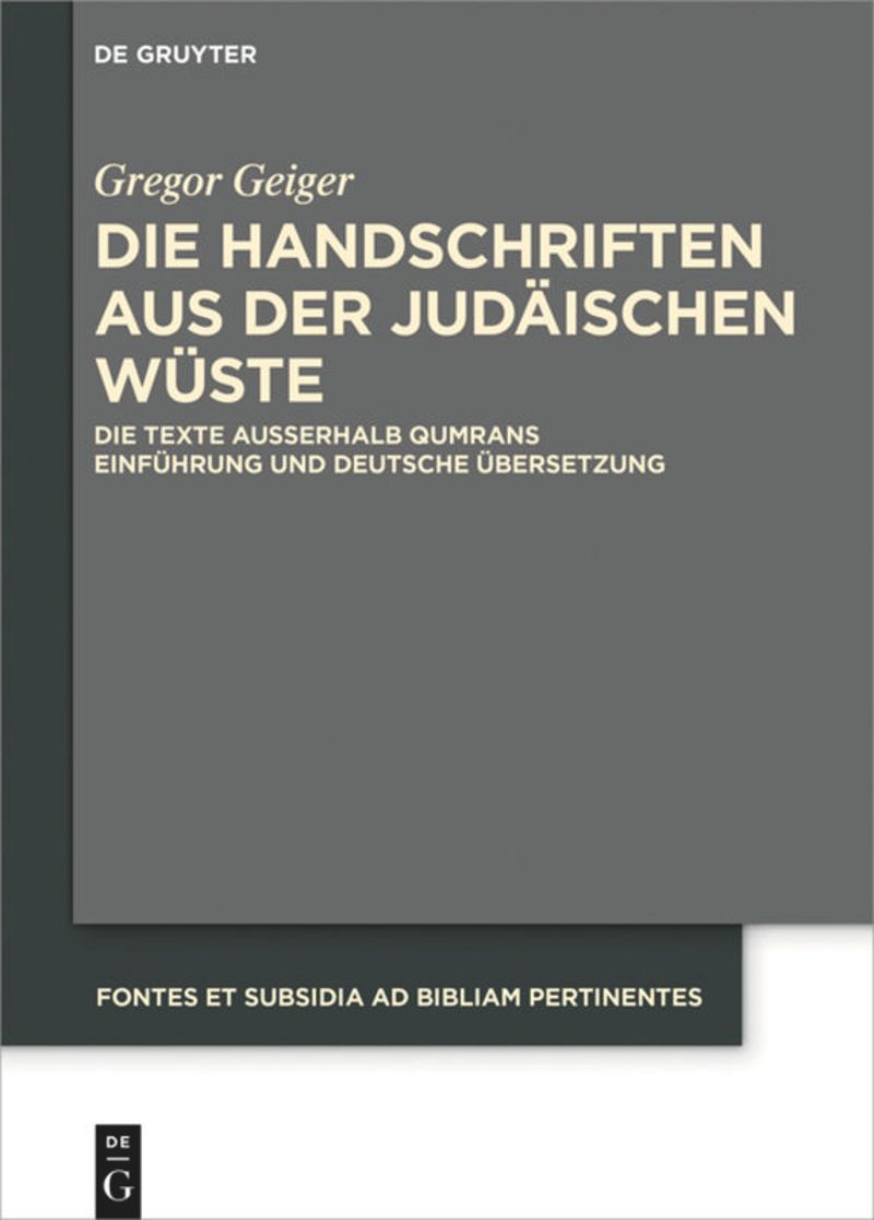 book: Die Handschriften aus der Judäischen Wüste